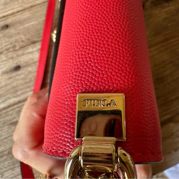 Furla Mimi Mini Hot Pink Crossbody Bag - Picture 9 of 14